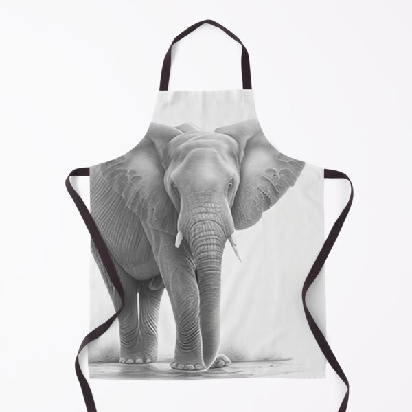 Item preview, Black and white pencil drawing of a Elephant designed and sold by Pencil-Art.
