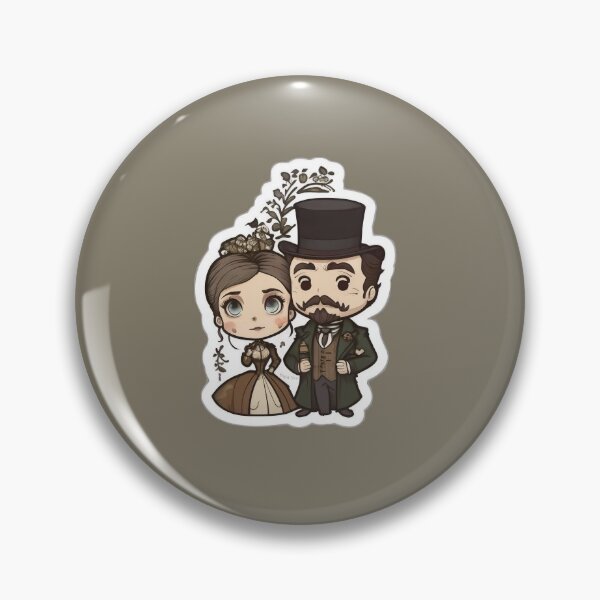 Item preview, Cute Victorian Kawaii Couple designed and sold by RoboRembrandt.