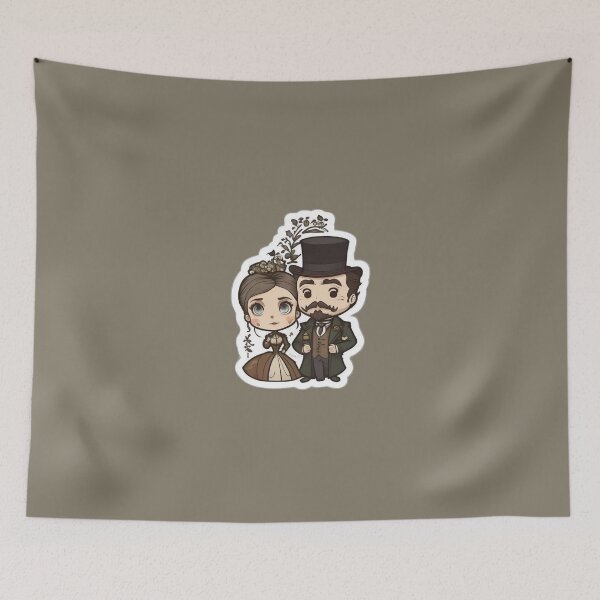 Item preview, Cute Victorian Kawaii Couple designed and sold by RoboRembrandt.