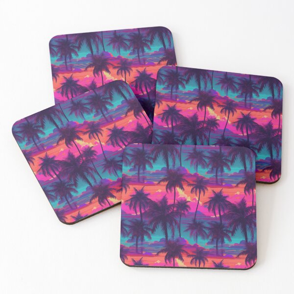 Item preview, Vaporwave Palm Tree Sunset designed and sold by Riktron.