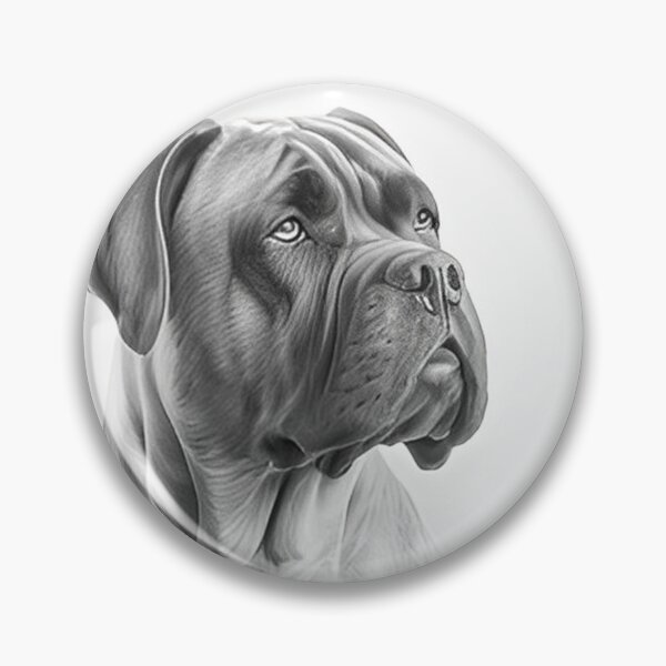 Item preview, Black and white pencil drawing of a Cane Corso designed and sold by Pencil-Art.