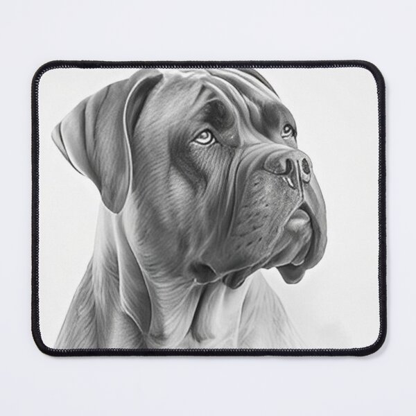Item preview, Black and white pencil drawing of a Cane Corso designed and sold by Pencil-Art.