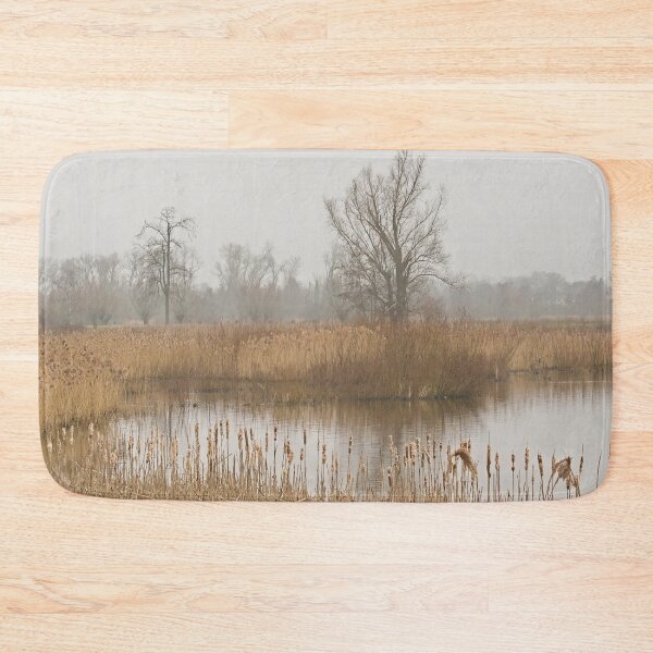 Item preview, Misty marsh landscape in Bourgoyen nature reserve, Ghent, Belgium designed and sold by xophotography.