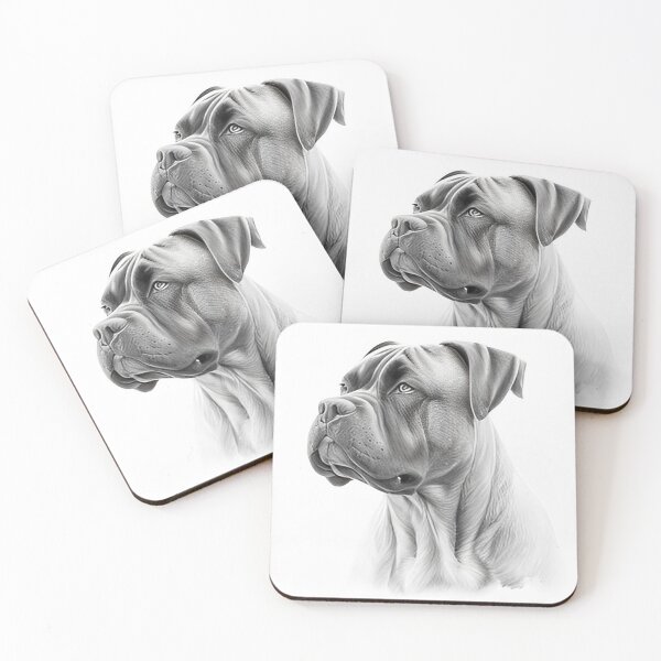 Item preview, Black and white pencil drawing of a Cane Corso designed and sold by Pencil-Art.