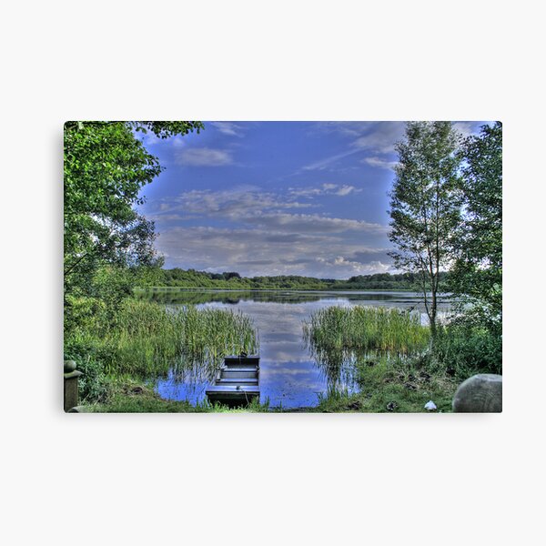 boat and lake in hdr Canvas Print