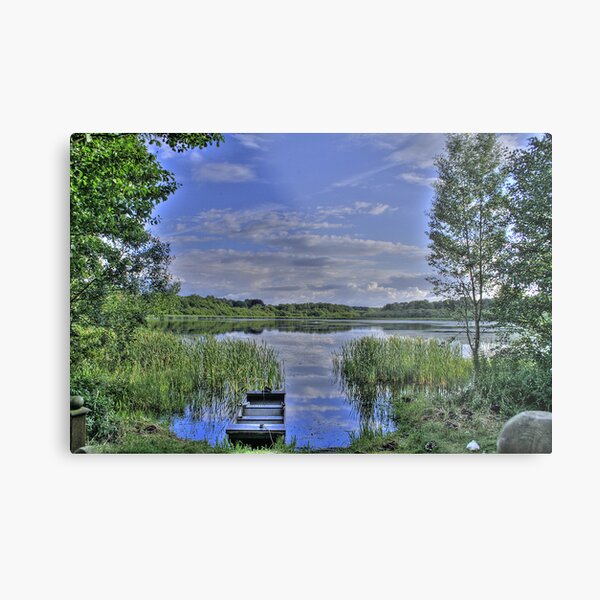 boat and lake in hdr Metal Print