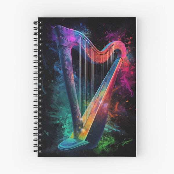 Item preview, Harp with exploding colors designed and sold by art8085.