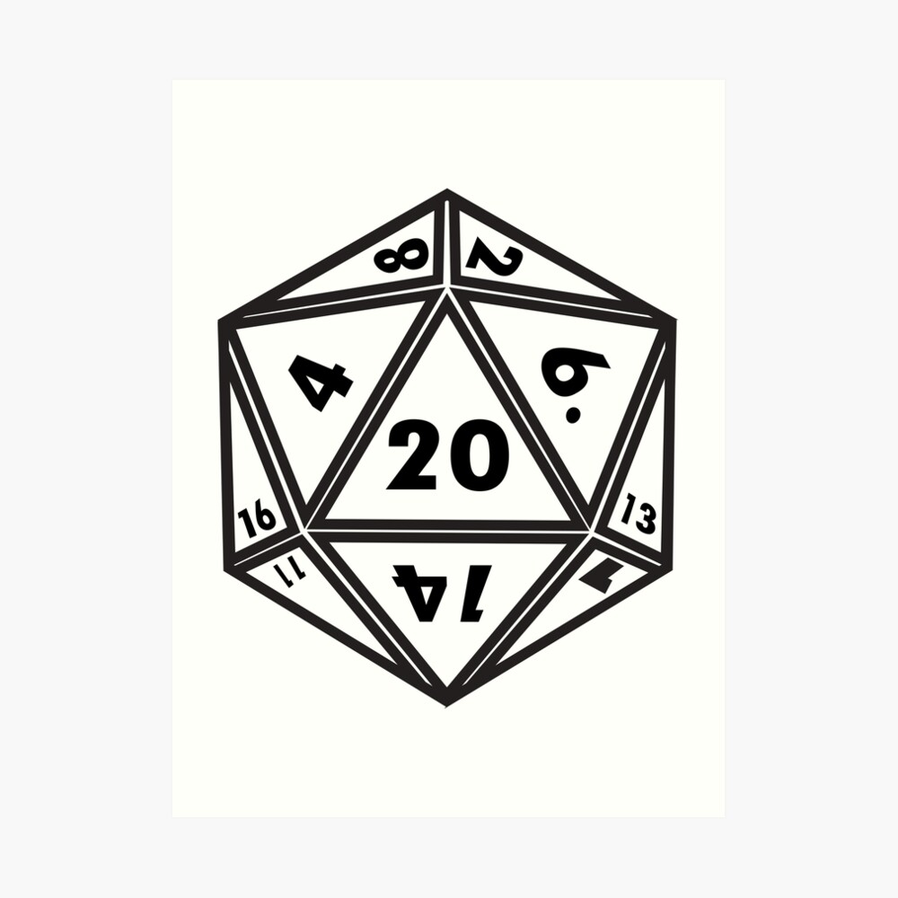 "D20 Dice" Art Print by TeesMi | Redbubble