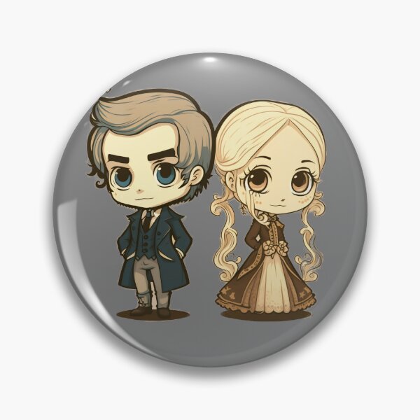 Item preview, Cute Victorian Kawaii Couple designed and sold by RoboRembrandt.