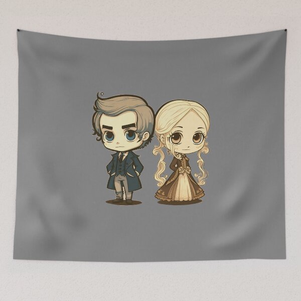 Item preview, Cute Victorian Kawaii Couple designed and sold by RoboRembrandt.