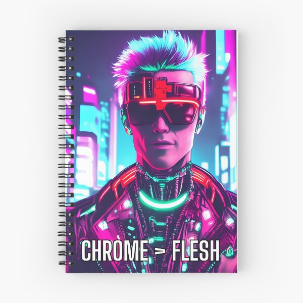 Item preview, Chrome Beats Flesh in Retro Future designed and sold by candlewithhare.
