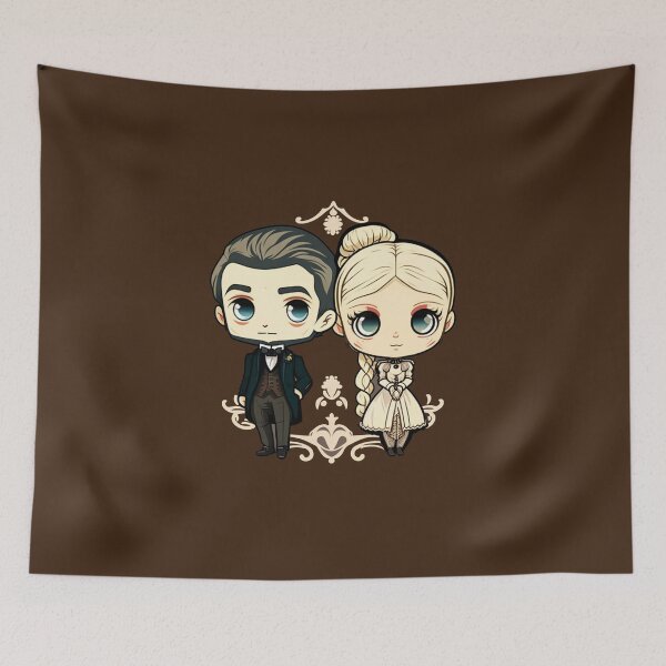 Item preview, Cute Victorian Kawaii Couple designed and sold by RoboRembrandt.