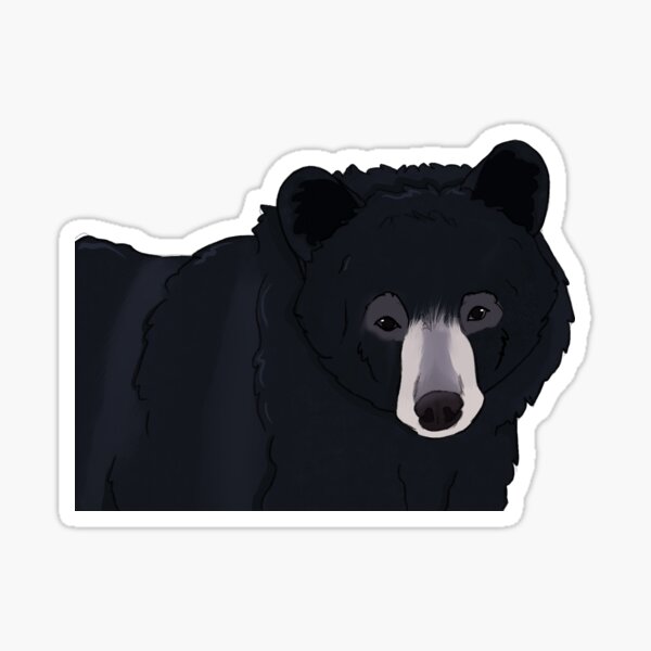 Bear Therian Ying Yang Sticker (Square) Bear Therian Ying Yang