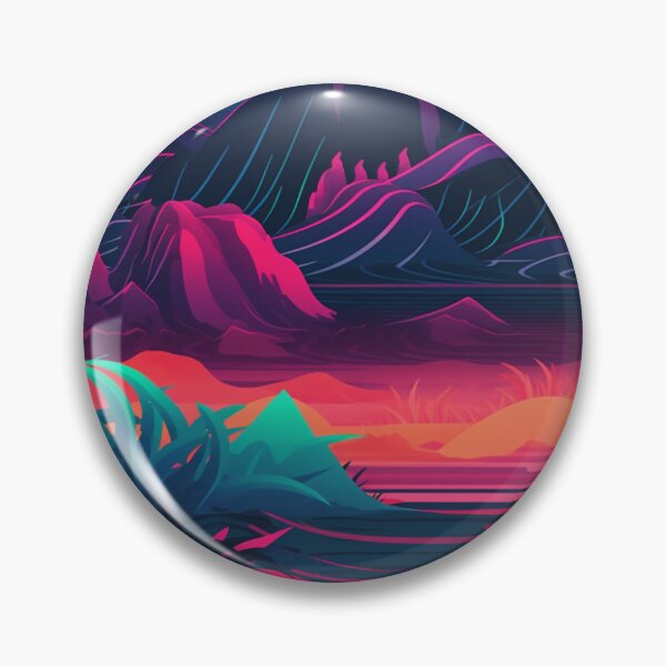 Item preview, Synthwave Ocean Waves and Tropical Foliage designed and sold by Riktron.