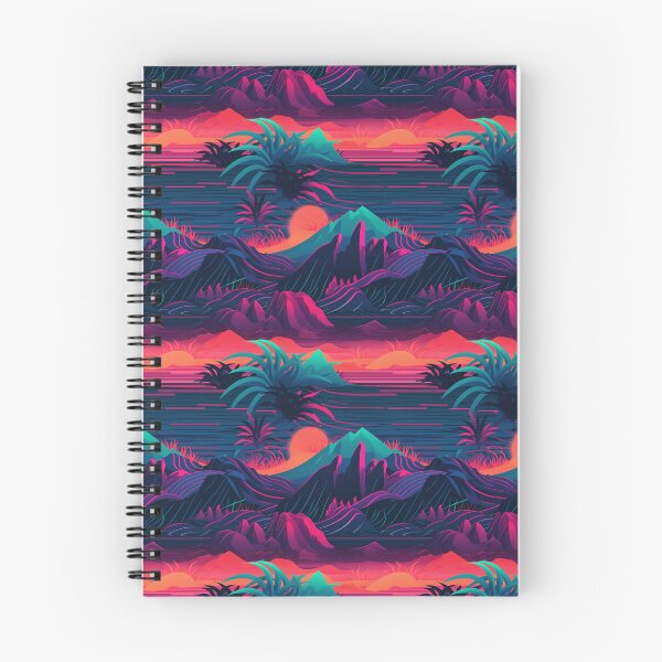 Item preview, Synthwave Ocean Waves and Tropical Foliage designed and sold by Riktron.