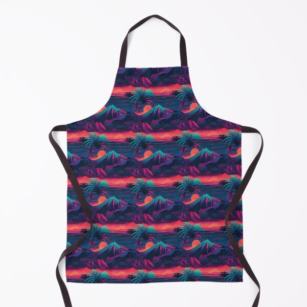 Item preview, Synthwave Ocean Waves and Tropical Foliage designed and sold by Riktron.