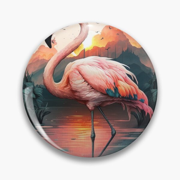 Item preview, Firing Flamingo designed and sold by ArtfulCo.