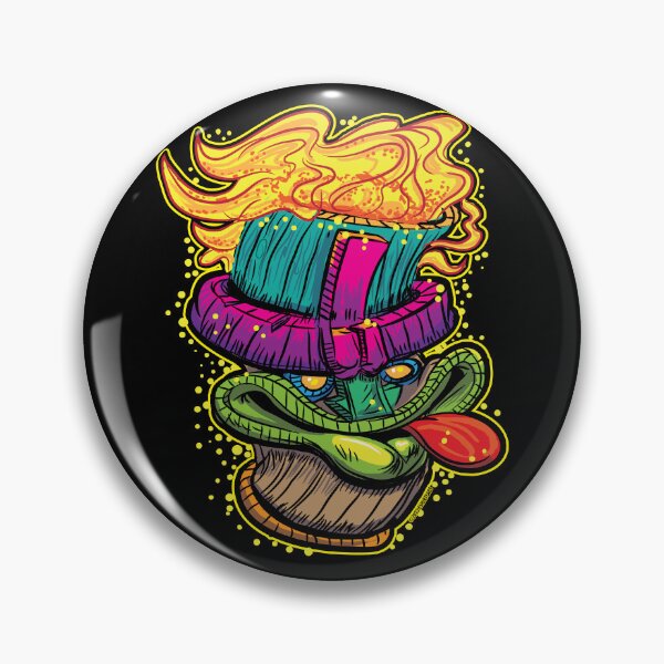 Item preview, Flaming Tiki Head with tongue out designed and sold by eShirtLabs.