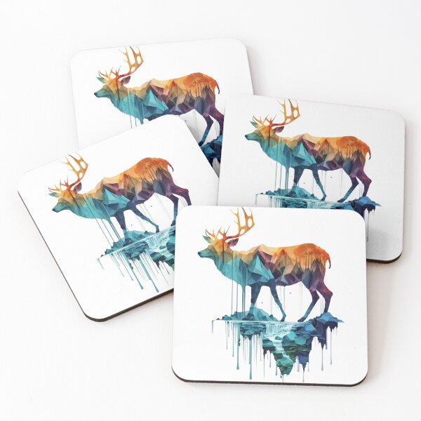 Item preview, Polygon Deer l Natural Bliss l Colorful designed and sold by Artsynator.