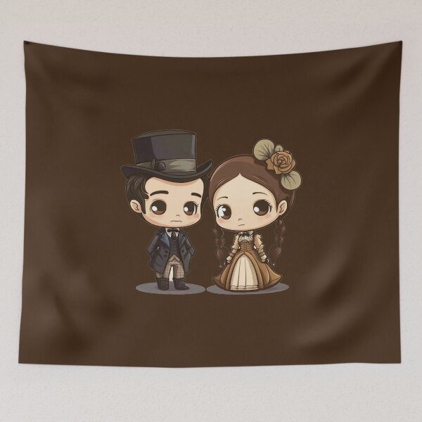 Item preview, Cute Victorian Kawaii Couple designed and sold by RoboRembrandt.