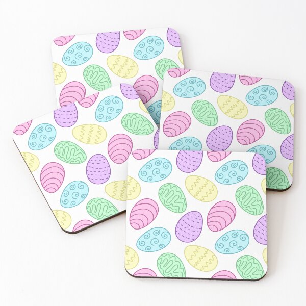 Item preview, Cute Pastel Colored Easter Eggs With Light Outline, Holiday Doodle Design, made by EndlessEmporium  designed and sold by EndlessEmporium.