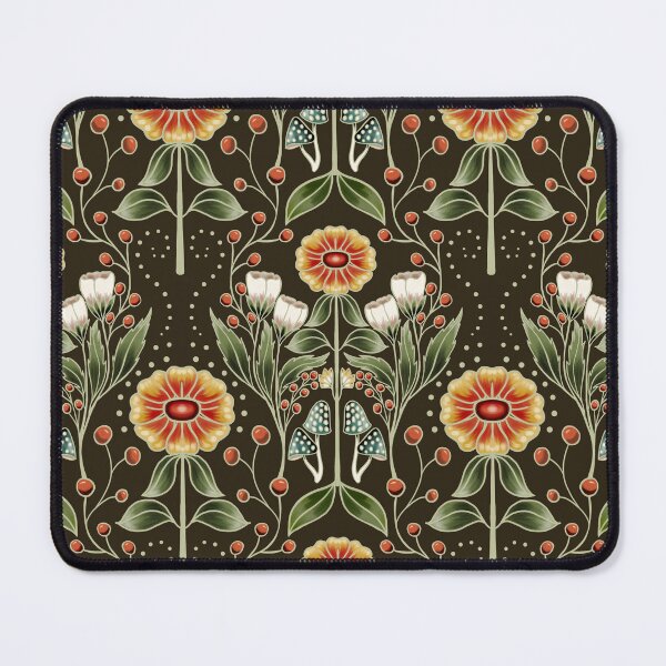 Item preview, Floral and fungi repeat pattern designed and sold by Loujohns.