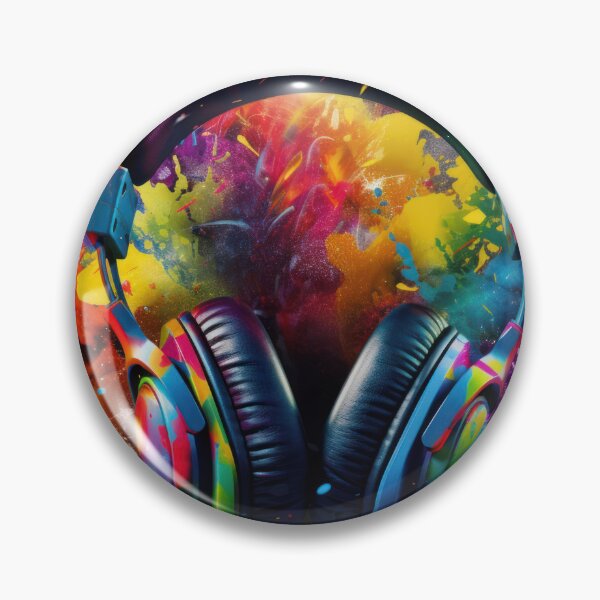 Item preview, Headphones with exploding colors designed and sold by art8085.