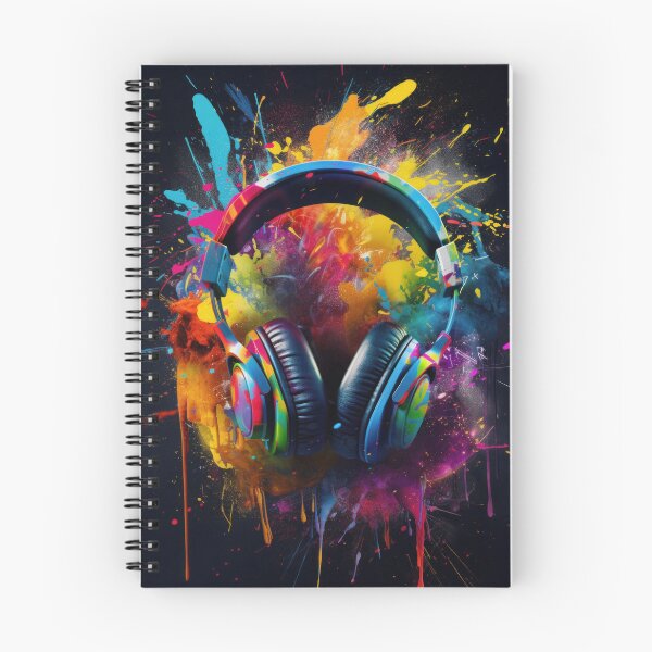 Item preview, Headphones with exploding colors designed and sold by art8085.