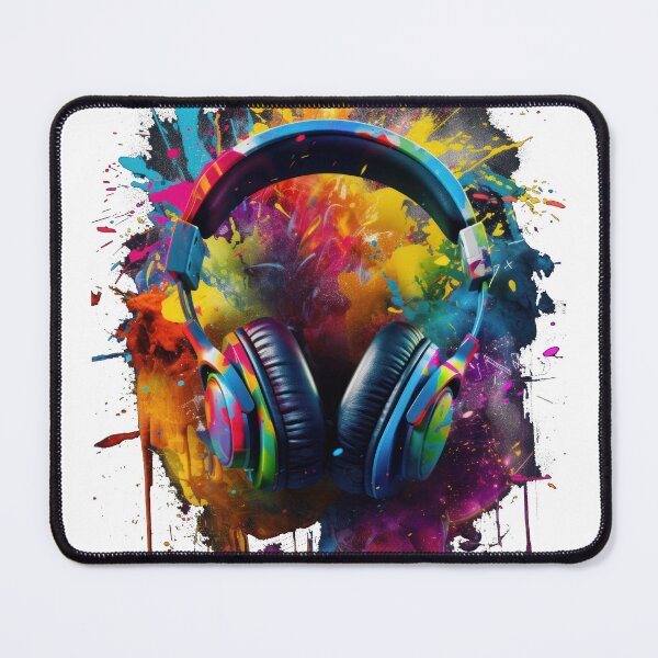 Item preview, Headphones with exploding colors designed and sold by art8085.