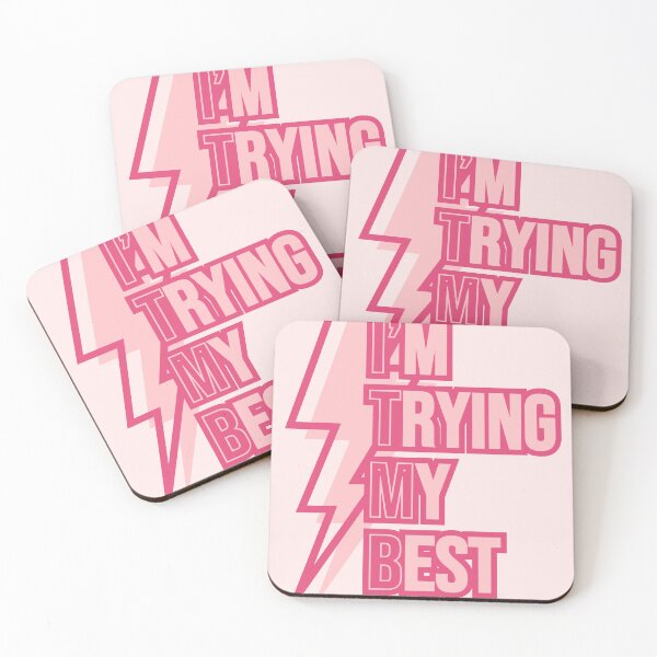 Item preview, I'm Trying My Best Neon Pink Lighning designed and sold by Pink Ribbon.