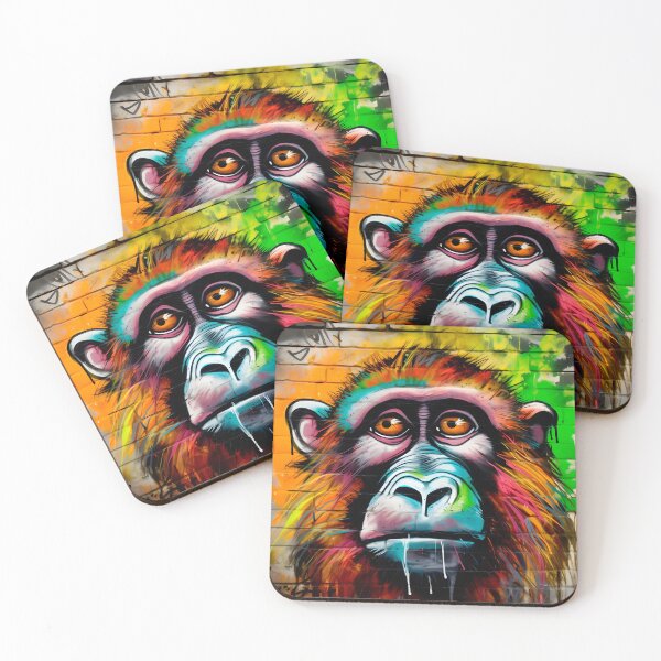 Item preview, The Uncertain Baboon | Monkey Graffiti | Animal Graffiti designed and sold by ANIMALAND DESIGN.