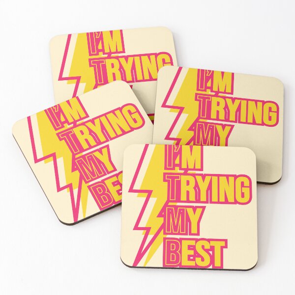 Item preview, 'm Trying My Best Neon Lighting Bolt designed and sold by Pink Ribbon.