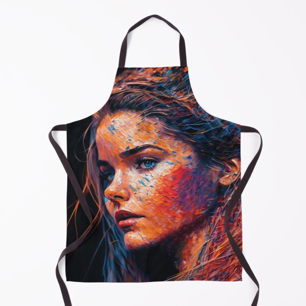 Aperçu de l'œuvre Peinture abstraite à l'aquarelle en mosaïque d'un portrait d'une jeune femme blonde créée et vendue par ManuelAndreas.