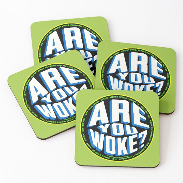 Item preview, PMD00714 Progressive Movement Designs funny Are You Woke design shows you are woke and support progressive policy goals for progressive Democrats and Independents and Bernie Sanders supporters designed and sold by ProgressiveLeft.