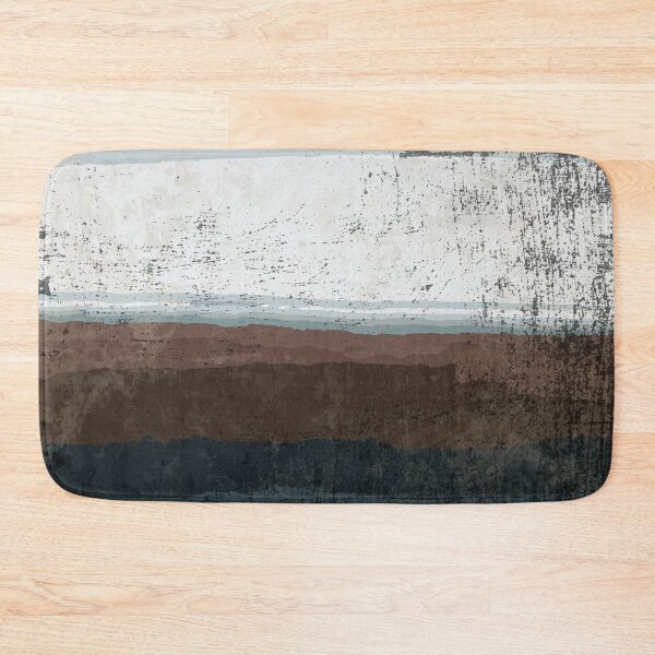 Item preview, Brown, turquoise, abstract, colored strip, worn pop, abstract Watercolor designed and sold by Collagedream.