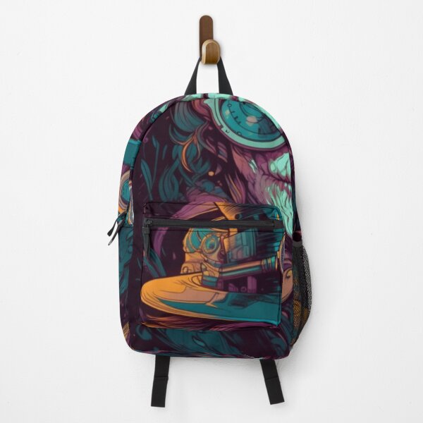 Item preview, Whimsical Psychedelic Skull Madhatter Graphic Design V.17 designed and sold by Pexelpanoramas.
