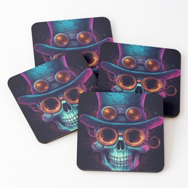 Item preview, Whimsical Psychedelic Skull Madhatter Graphic Design V.19 designed and sold by Pexelpanoramas.