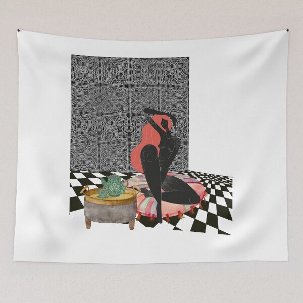 Item preview, Woman sitting in a comfortable room designed and sold by Mused by Melancholy.