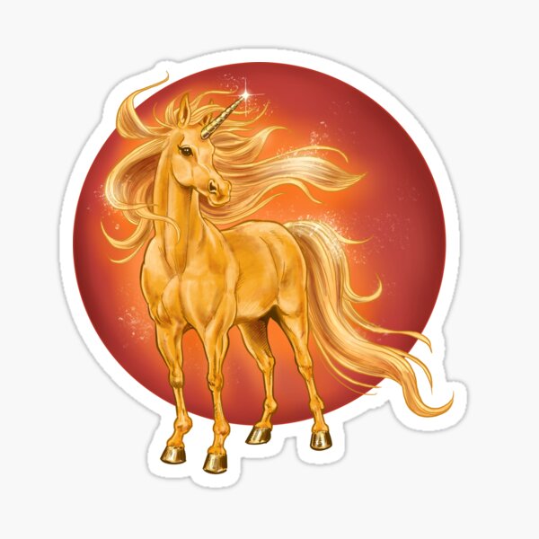 Golden Unicorn Sticker