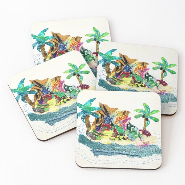 Item preview, Hand Stitched Fabric Collage designed and sold by IckyChicDesigns.