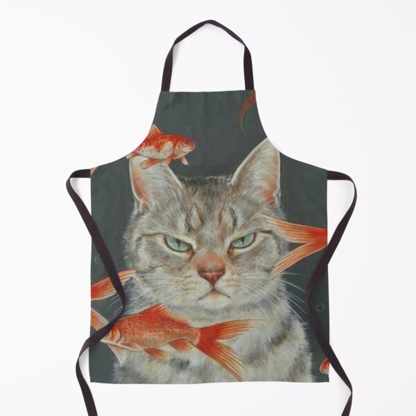 Item preview, cat with fish designed and sold by manaspictures.