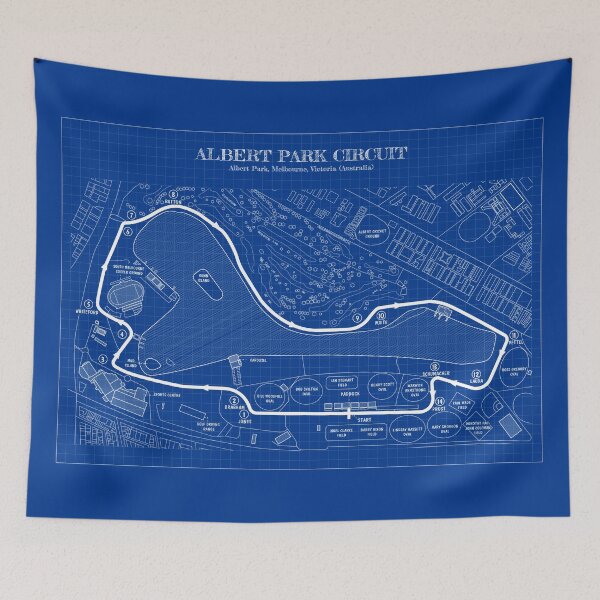 Item preview, Albert Park Circuit (Blueprint) designed and sold by BGALAXY.