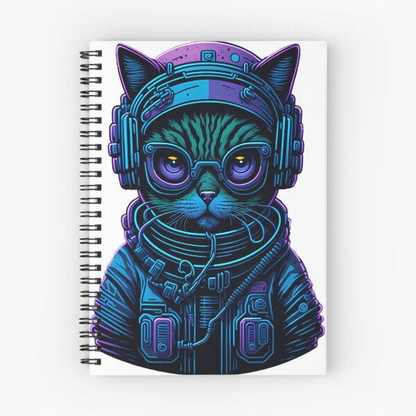 Item preview, Colourful Graffiti Space Cat designed and sold by ArtsyWishesShop.