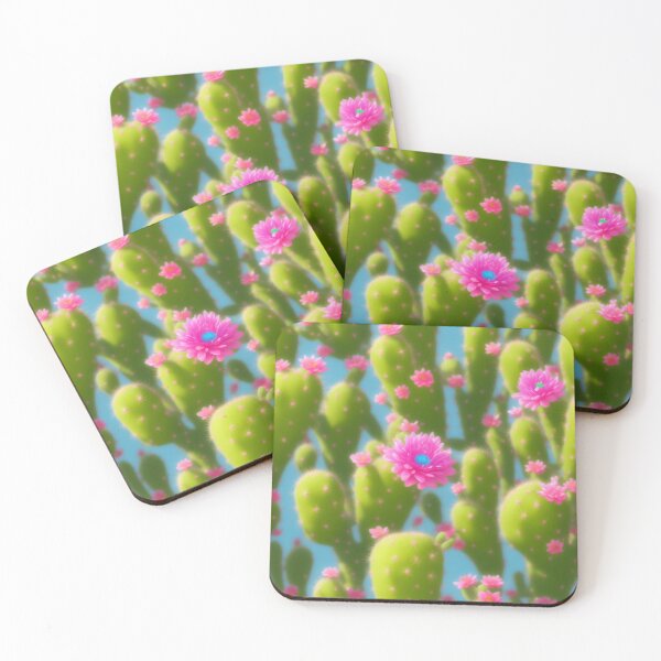 Item preview, Cacti in Bloom: Seamless Pink Flowered Cactus Pattern designed and sold by GrumpGoose.