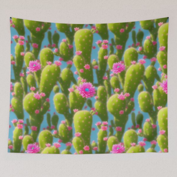 Item preview, Cacti in Bloom: Seamless Pink Flowered Cactus Pattern designed and sold by GrumpGoose.