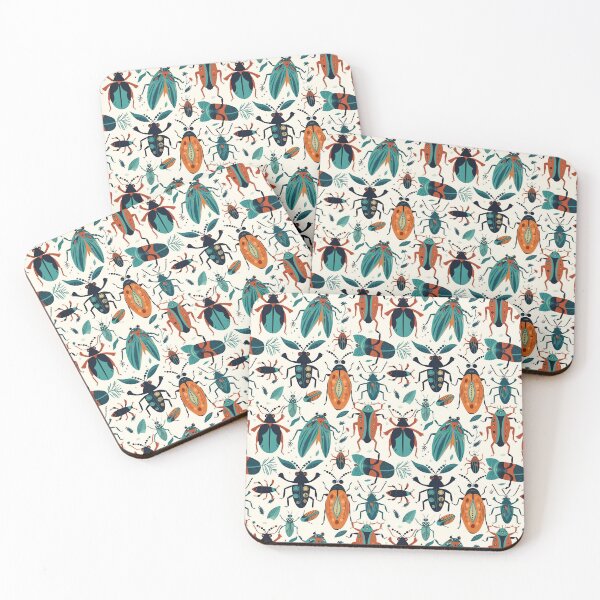 Item preview, Beetle and bug seamless pattern. designed and sold by AusraB.