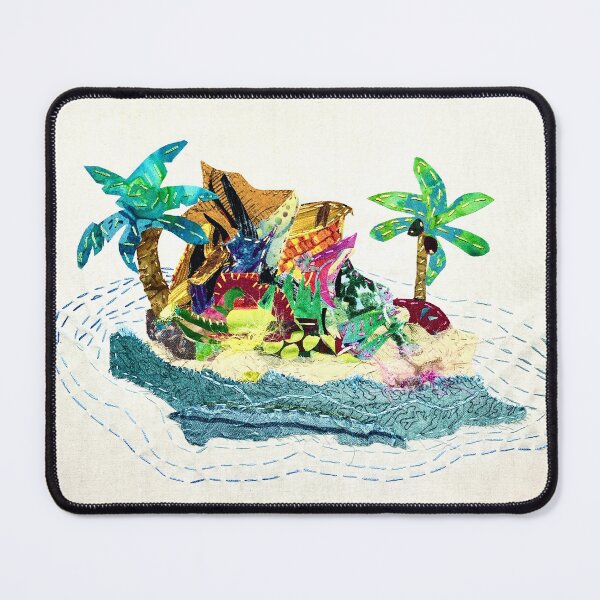 Item preview, Hand Stitched Fabric Collage designed and sold by IckyChicDesigns.