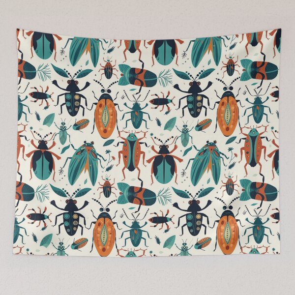 Item preview, Beetle and bug seamless pattern. designed and sold by AusraB.