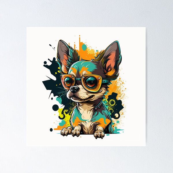Item preview, Cute chihuahua dog with sunglasses designed and sold by innazimovec.