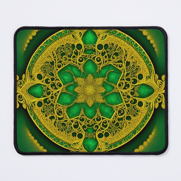 Item preview, Mandala Emerald Green Gold Filigree Cross Gems Mandalas Emerald Green Gold Filigree Gems - Mandalas designed and sold by internlvisions.